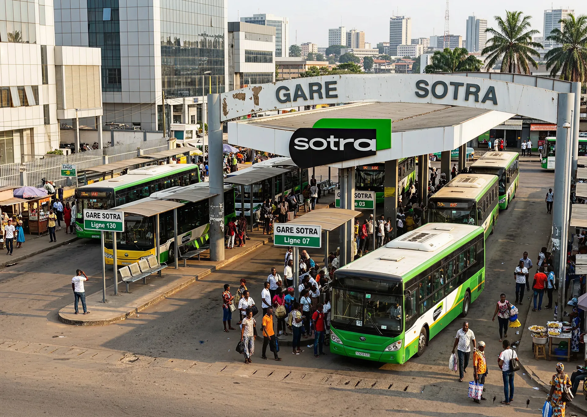 Gare SOTRA à Abidjan